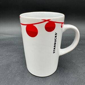 Vintage Starbucks 2012 Red Ornament Garland 10oz Coffee Mug